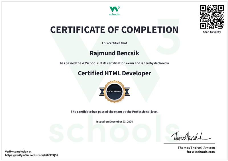 HTML vizsga