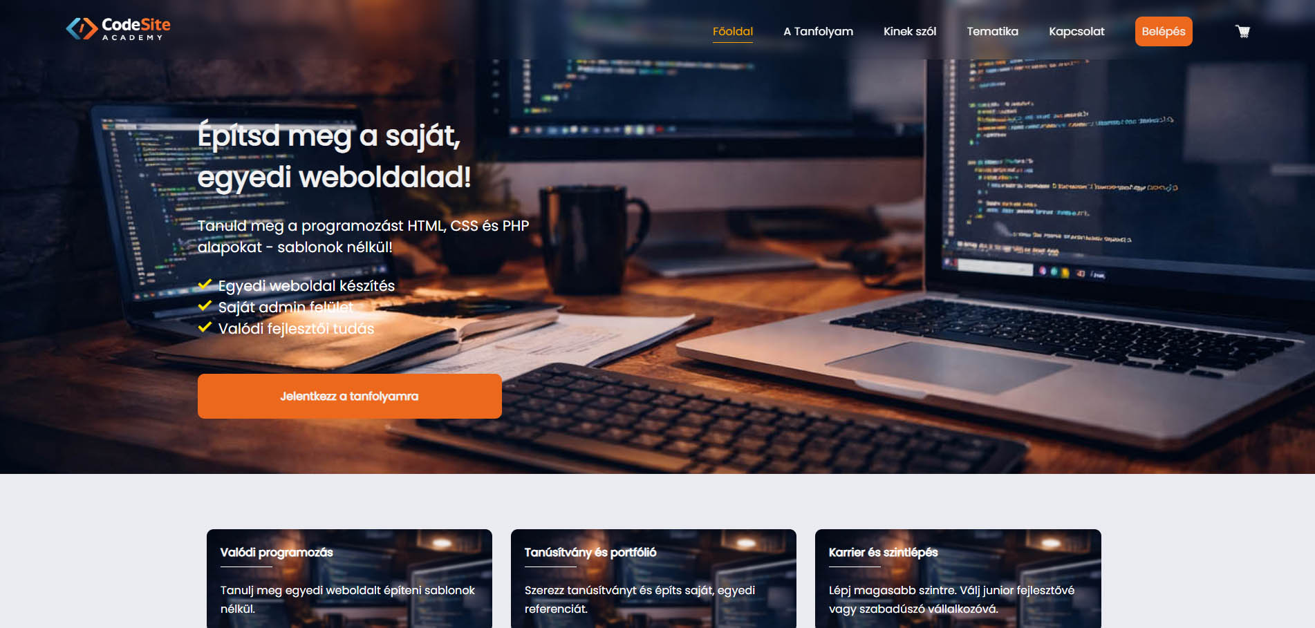 Weboldal készítő tanfolyam
