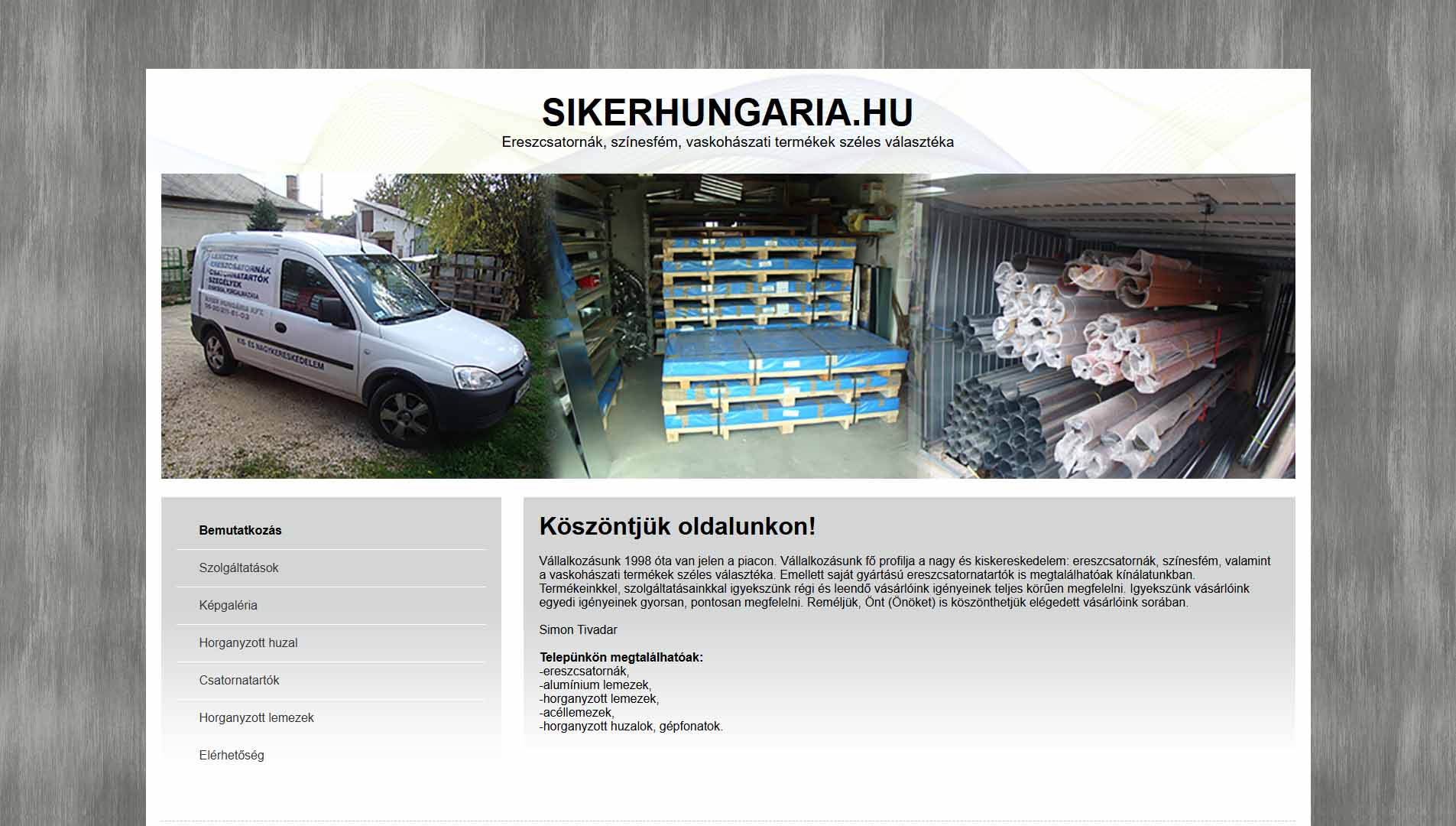 A Siker Hungária honlapja