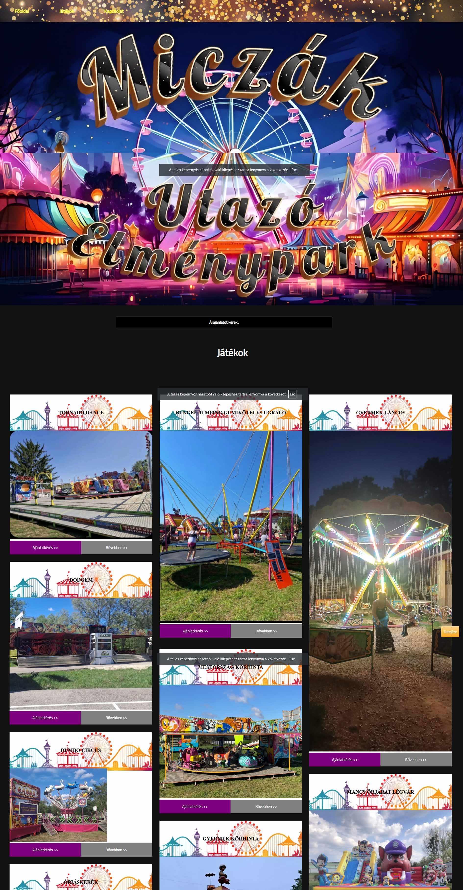 Miczák Vidámpark Tatabánya